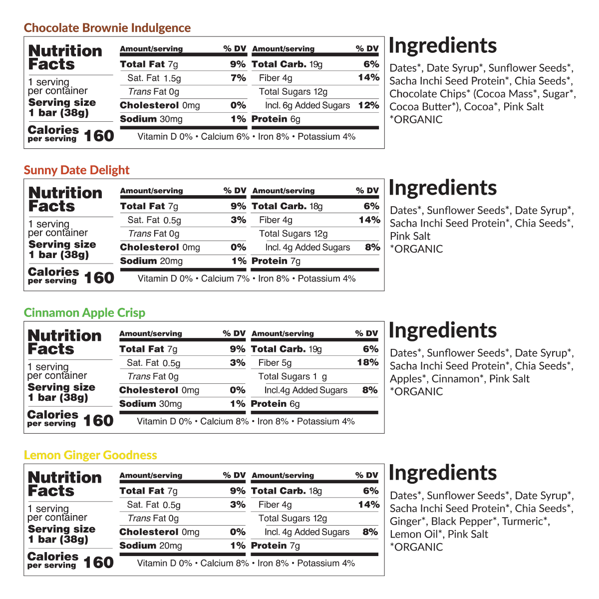 Whole Food Bars - Sample Pack